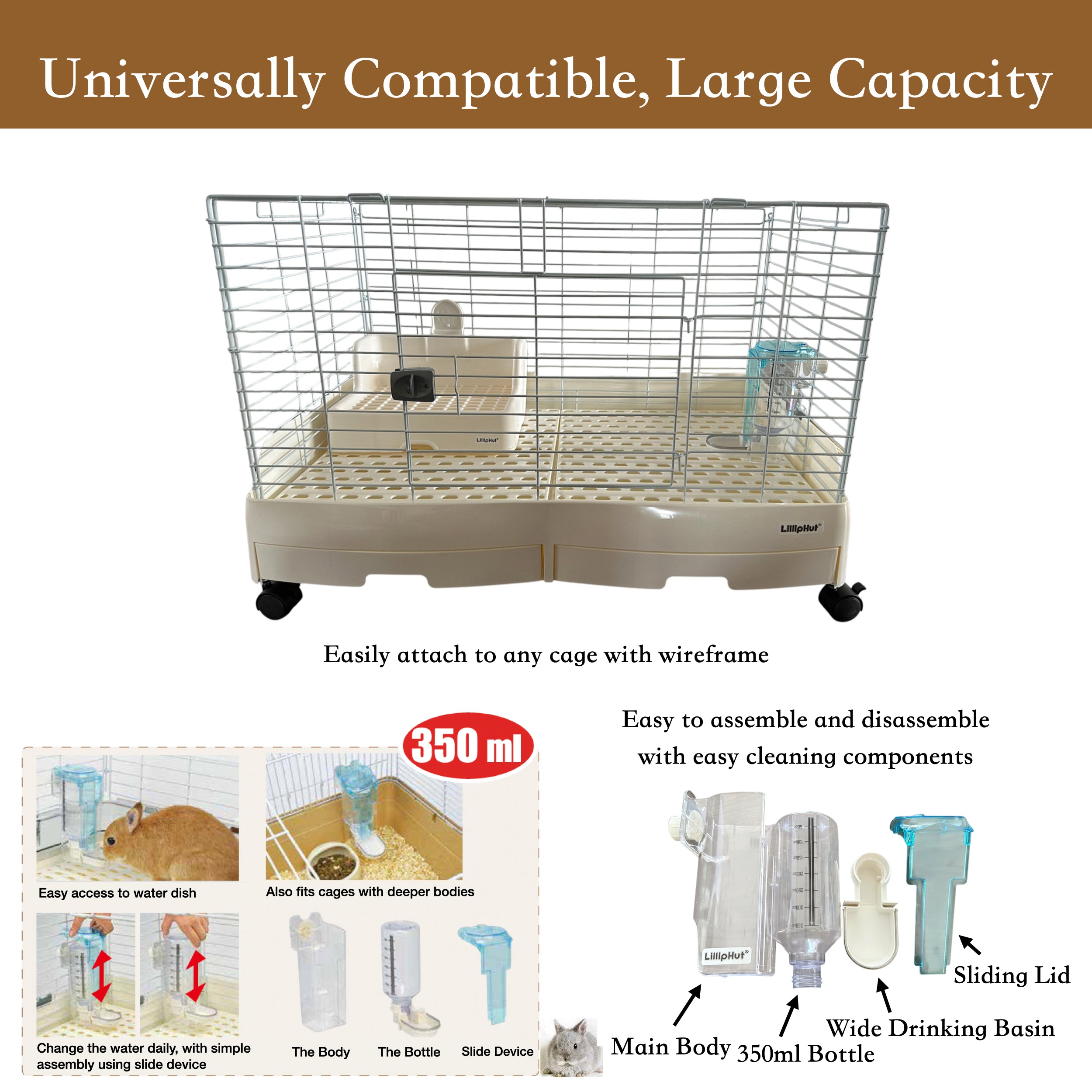 LillipHut Dish Drinker | Shop Brit | UK Pet Shop | Small Pet Accessories