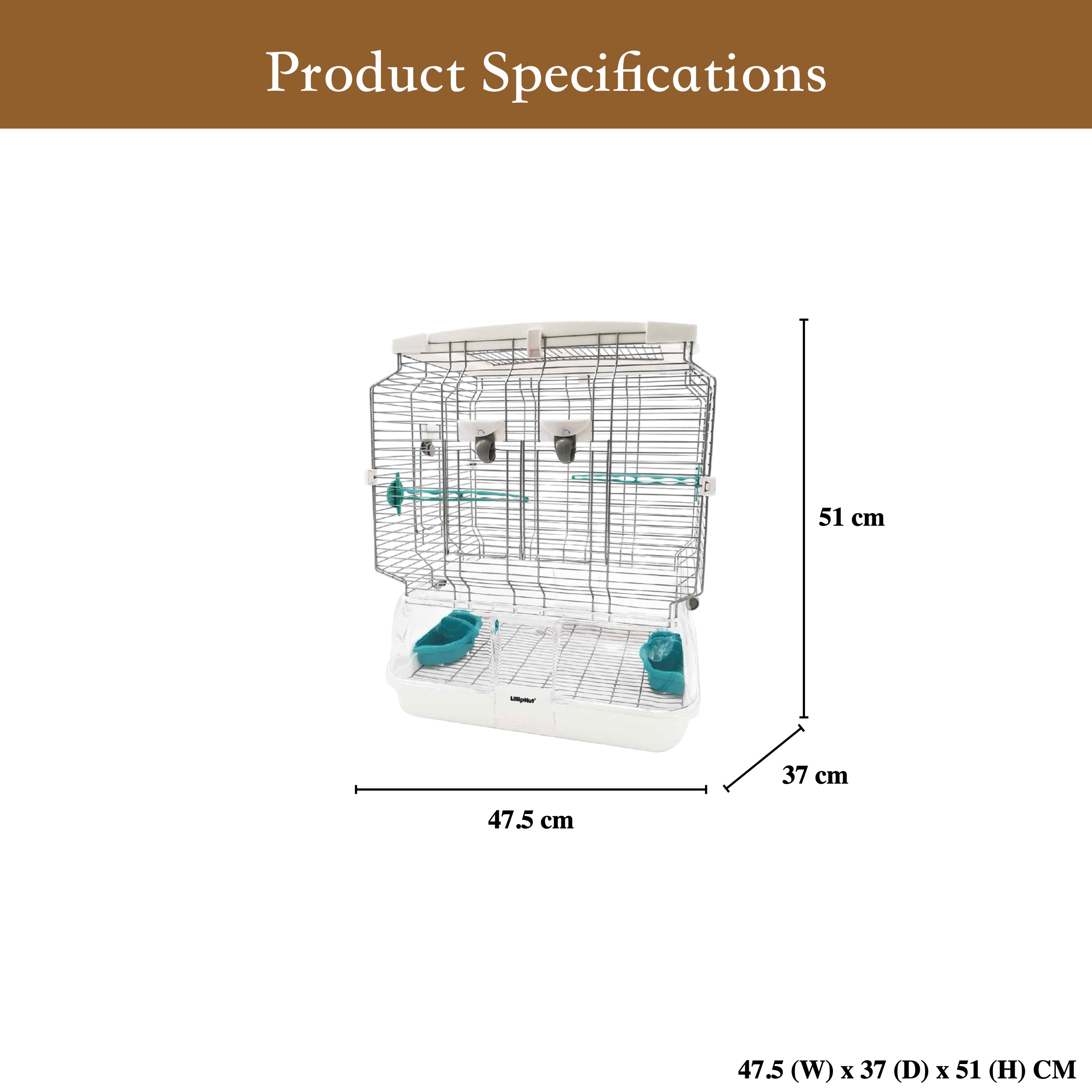 LillipHut Bird Cage Small | Shop Brit | UK Pet Shop | Bird Homes