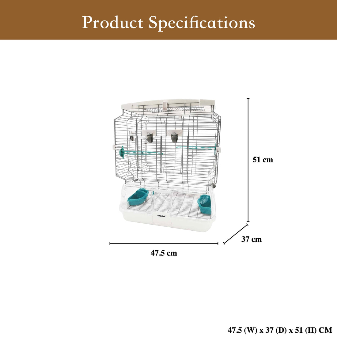 LillipHut Bird Cage Small | Shop Brit | UK Pet Shop | Bird Homes