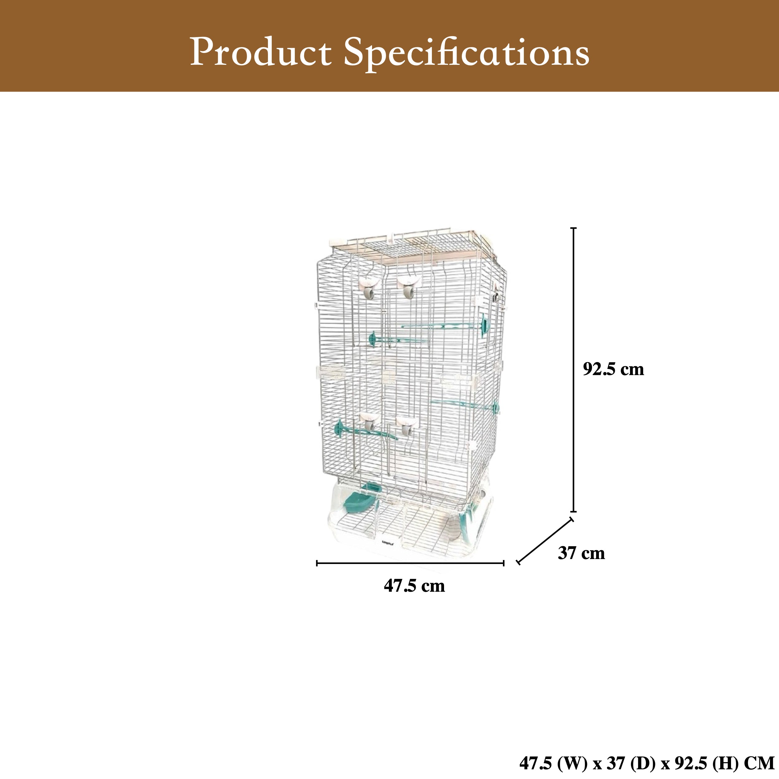 LillipHut Bird Cage Small | Shop Brit | UK Pet Shop | Bird Homes