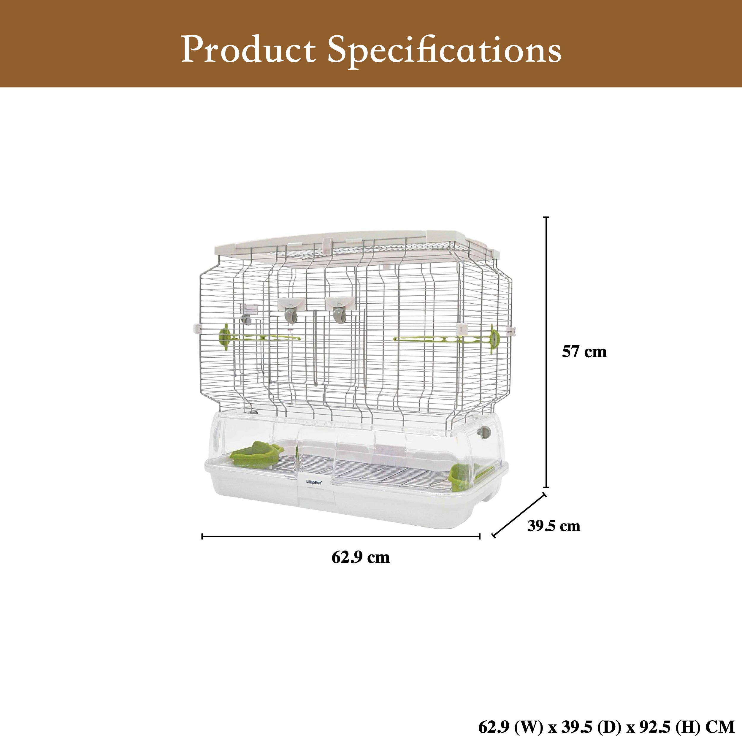 LillipHut Bird Cage Medium | Shop Brit | UK Pet Shop | Bird Homes