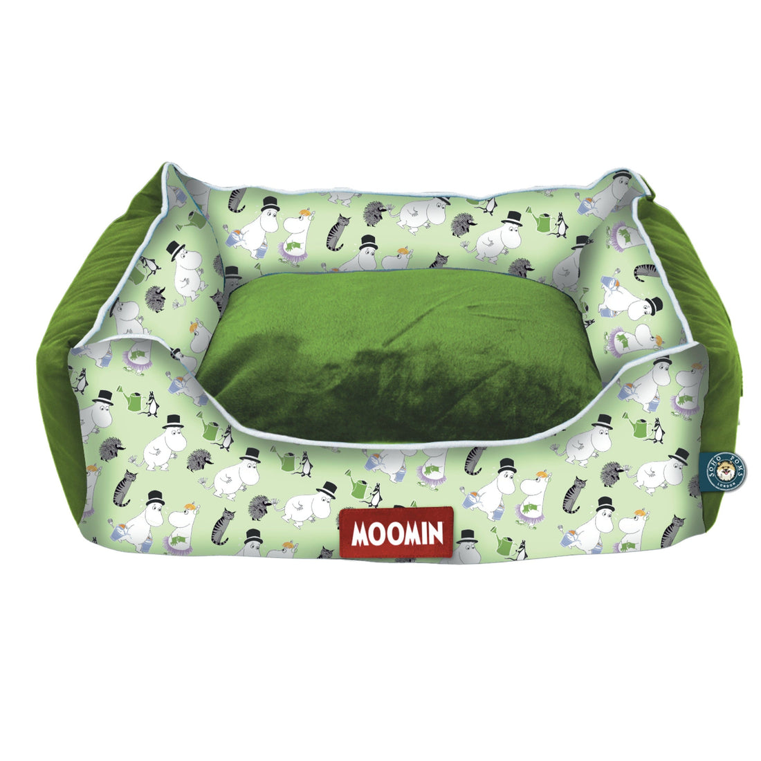 Moomins Green Leaves Bed by SohoPoms | Shop Brit | UK Pet Shop | Dog Beds