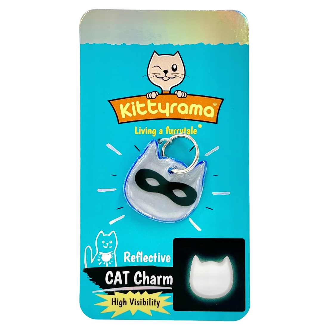 KITTYRAMA BLUE NINJA CAT CHARM – Reflective, Safe, High Visibility | Shop Brit | UK Pet Shop | Cat Supplies