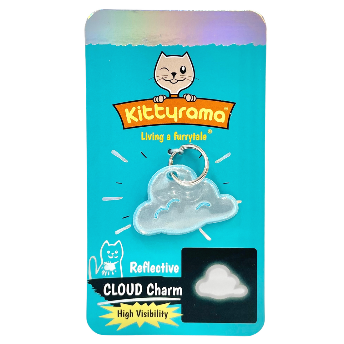 KITTYRAMA CLOUD CAT CHARM – Reflective, Safe, High Visibility | Shop Brit | UK Pet Shop | Cat Supplies