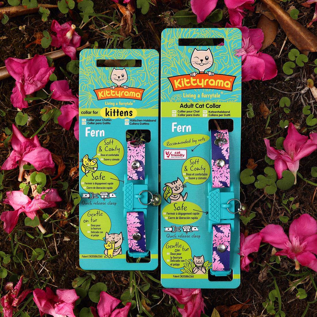 KITTYRAMA BOTANICALS FERN CAT COLLAR - Quick Release, Breakaway, Hypoallergenic | Shop Brit | UK Pet Shop | Cat Supplies