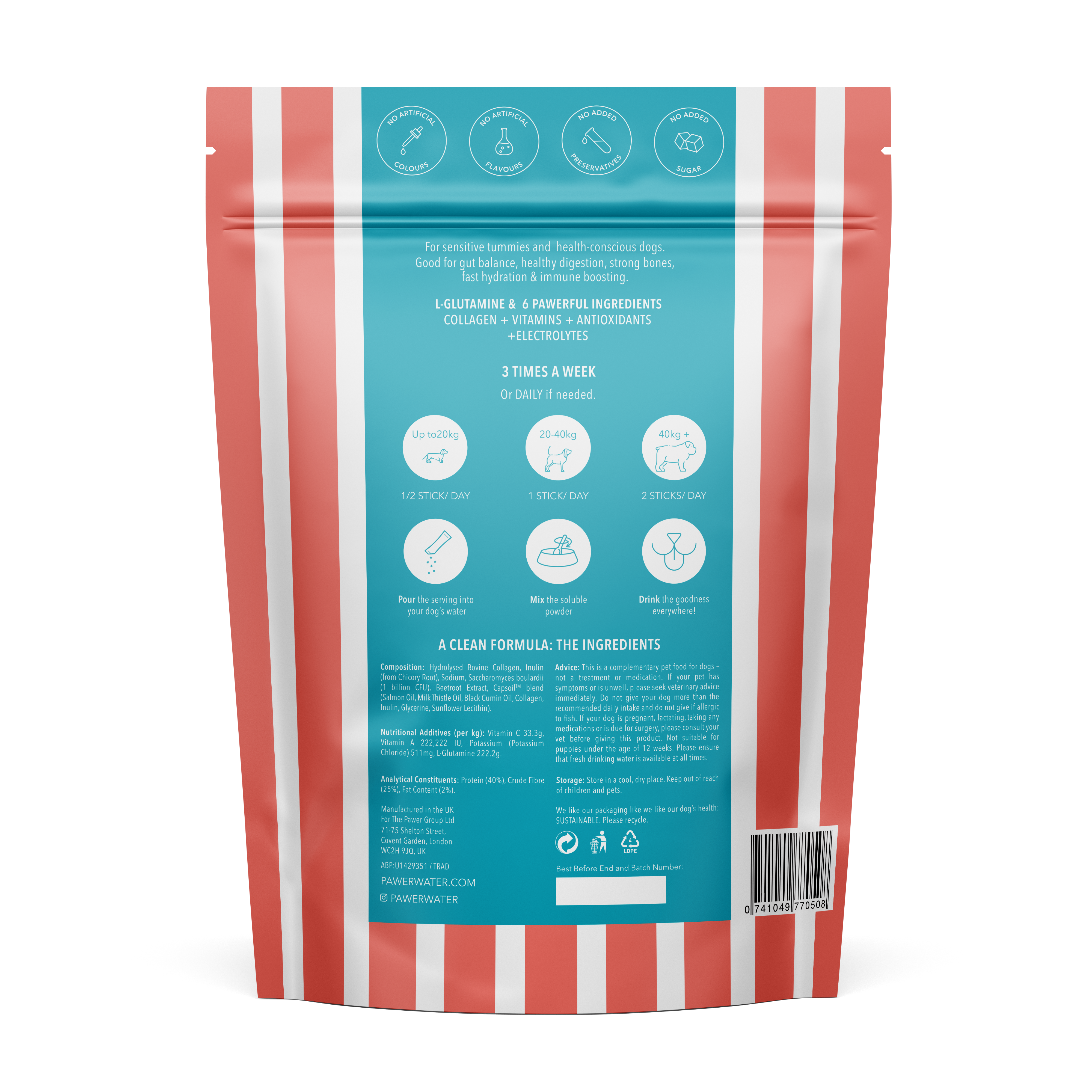 Pawer Water Gut Support (5-sticks Pouch) | Shop Brit | UK Pet Shop | 