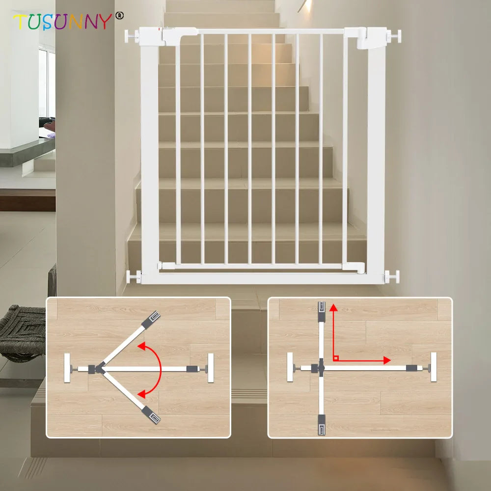 Auto Close Dog Gate for the House Easy Install Pressure Mounted Safety Pet Gates for Doorways