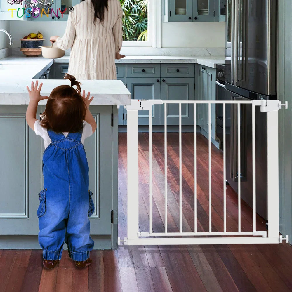 Auto Close Dog Gate for the House Easy Install Pressure Mounted Safety Pet Gates for Doorways