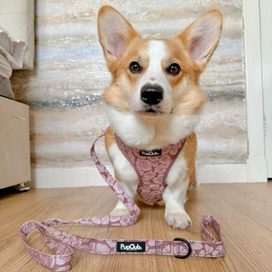 Luxe Adjustable Harness - Mocha Petals