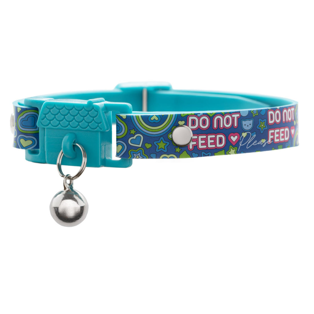 KITTYRAMA INDIGO 'DO NOT FEED' CAT COLLAR - Quick Release, Breakaway, Hypoallergenic | Shop Brit | UK Pet Shop | Cat Supplies