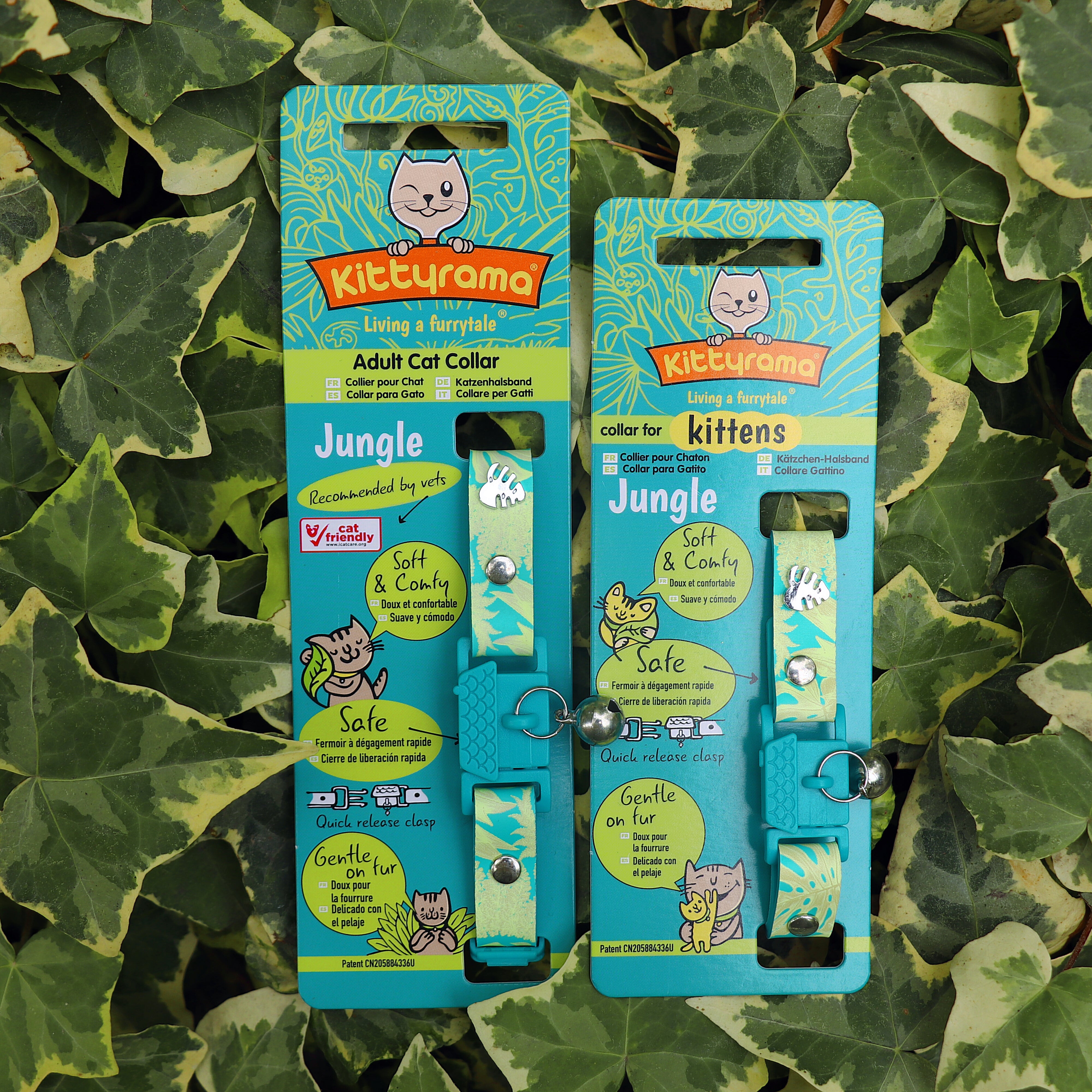 KITTYRAMA KITTEN BOTANICALS JUNGLE COLLAR - Quick Release, Breakaway, Hypoallergenic | Shop Brit | UK Pet Shop | Cat Supplies
