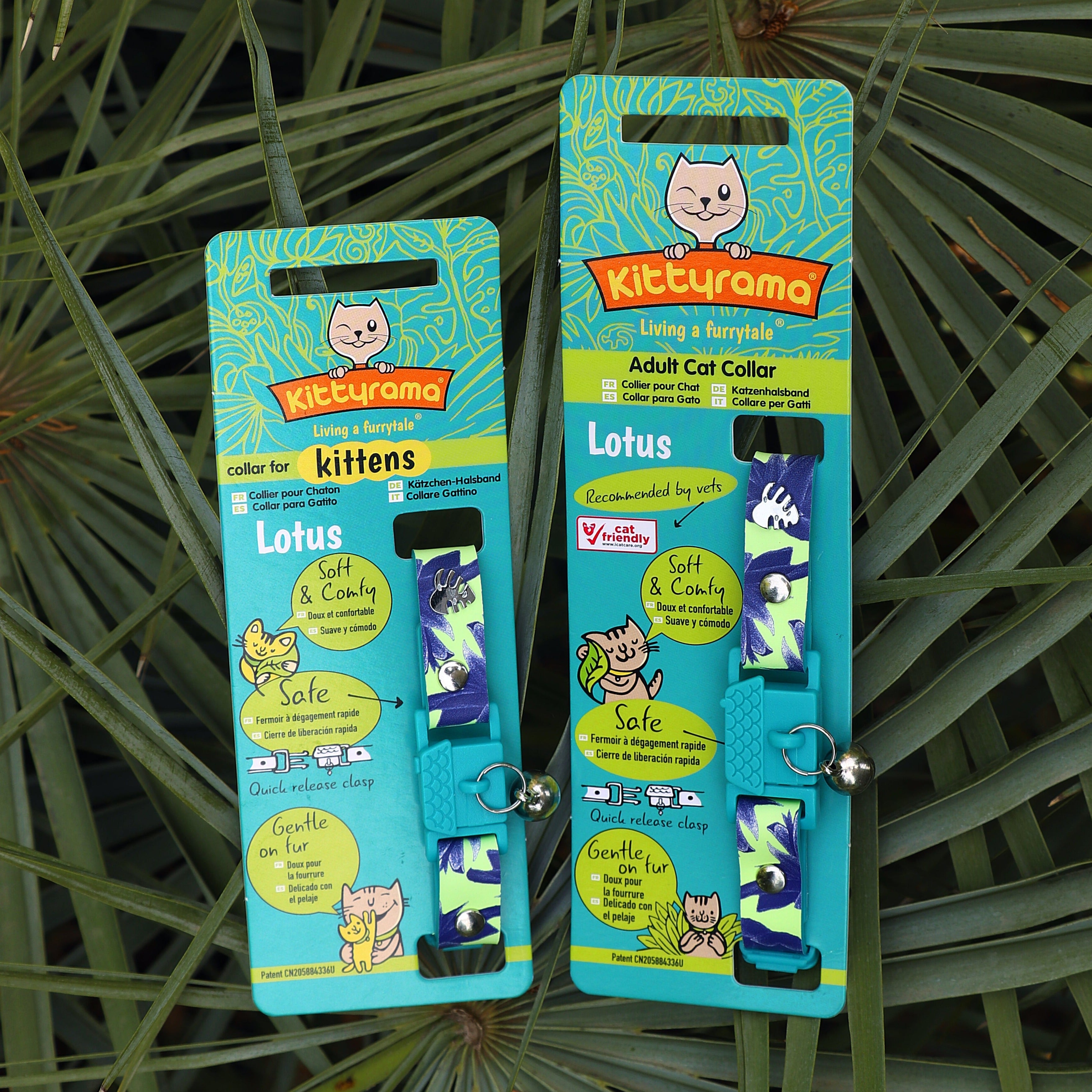 KITTYRAMA BOTANICALS LOTUS CAT COLLAR - Quick Release, Breakaway, Hypoallergenic | Shop Brit | UK Pet Shop | Cat Supplies