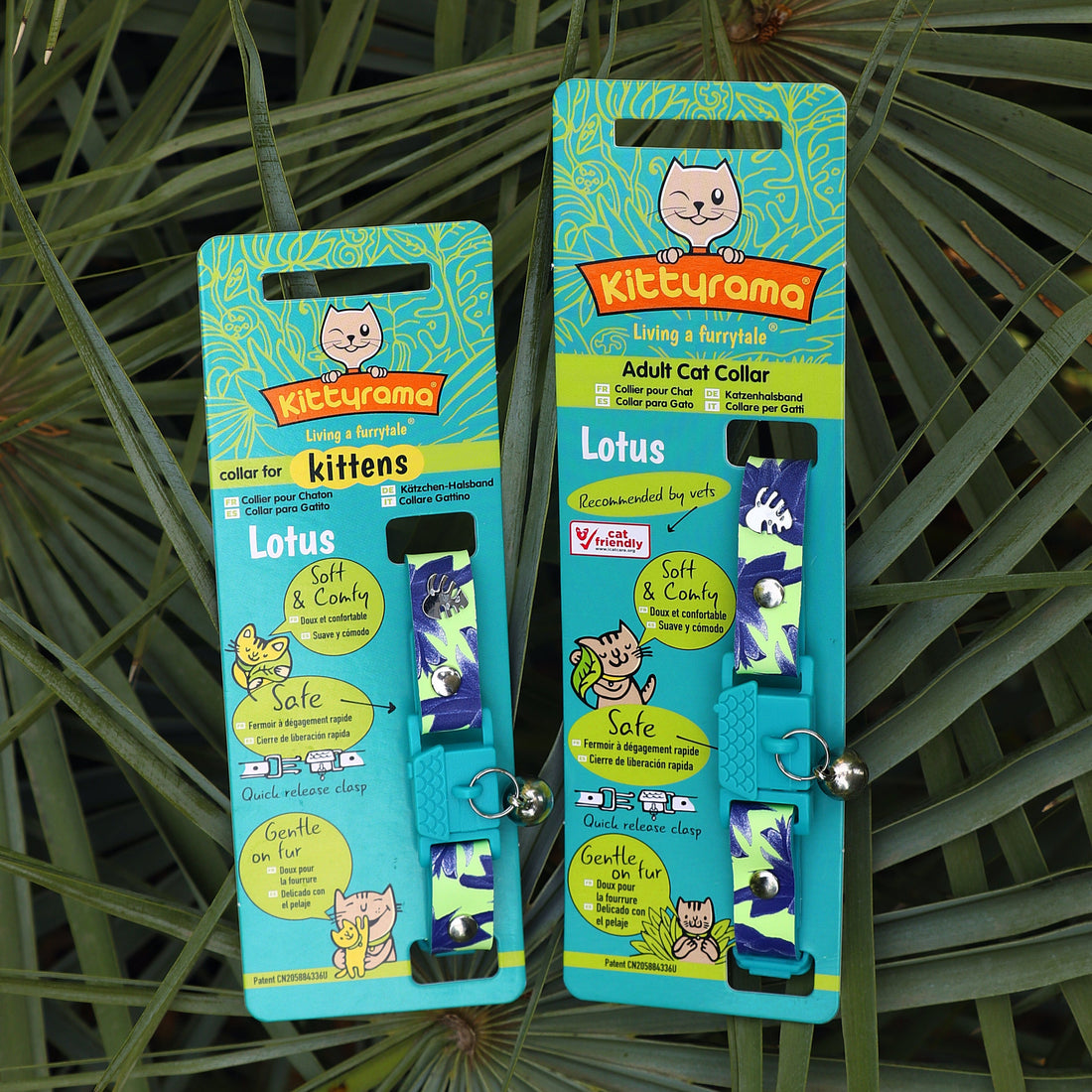 KITTYRAMA KITTEN BOTANICALS LOTUS COLLAR - Quick Release, Breakaway, Hypoallergenic | Shop Brit | UK Pet Shop | Cat Supplies