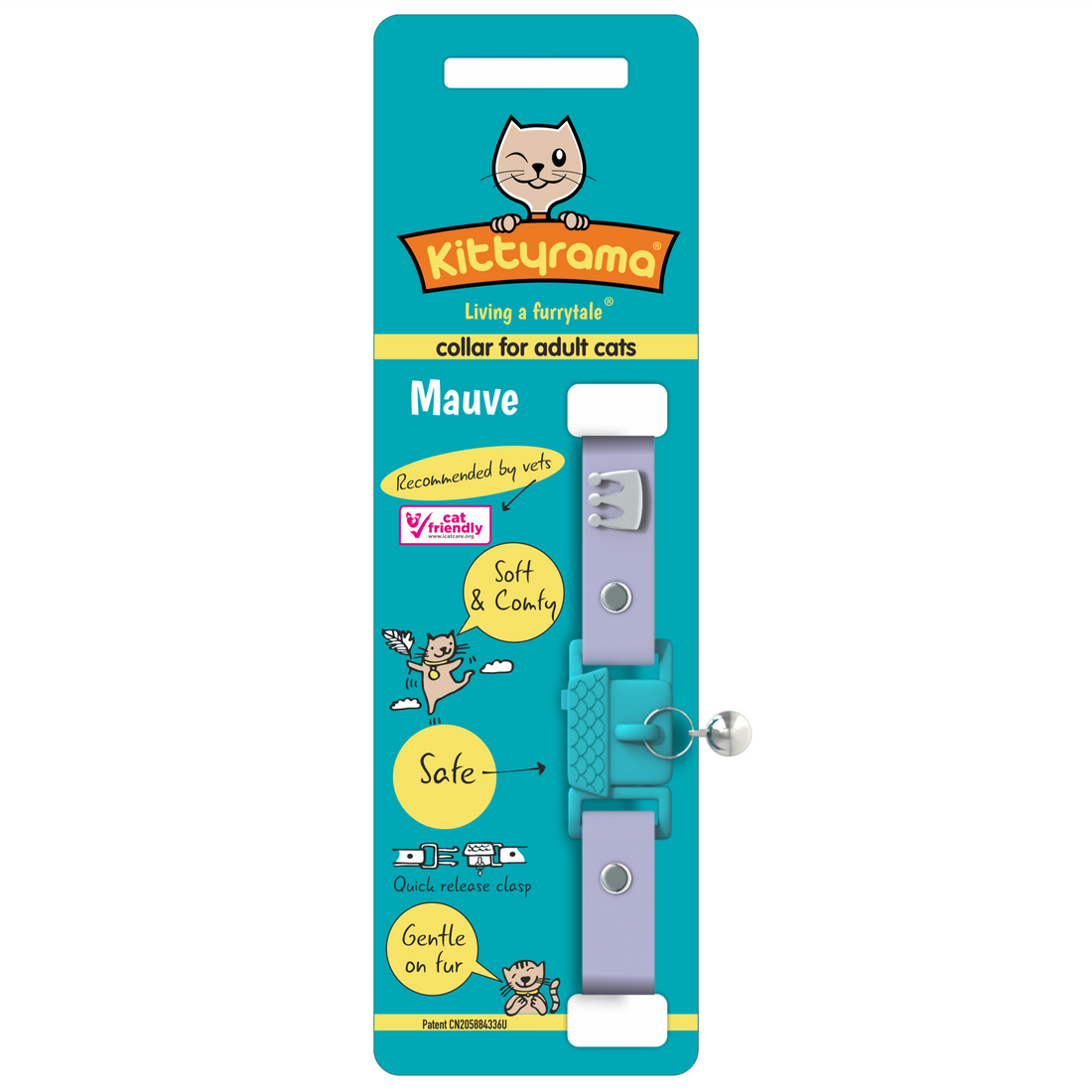 KITTYRAMA MAUVE CAT COLLAR - Quick Release, Breakaway, Hypoallergenic | Shop Brit | UK Pet Shop | Cat Supplies