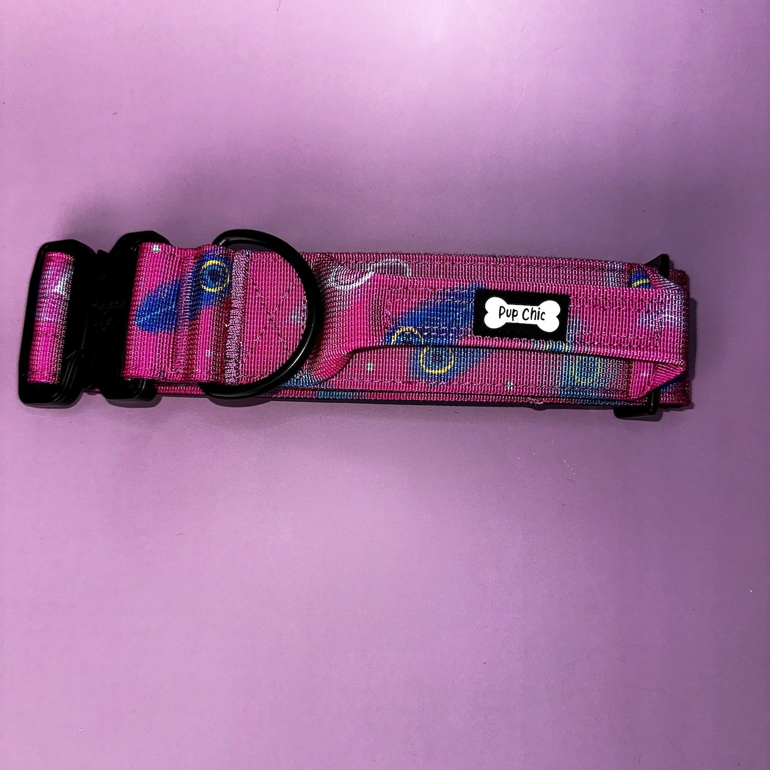 Peacock Power Tactical Dog Collar with Handle | Shop Brit | UK Pet Shop | Pet Collars & Harnesses