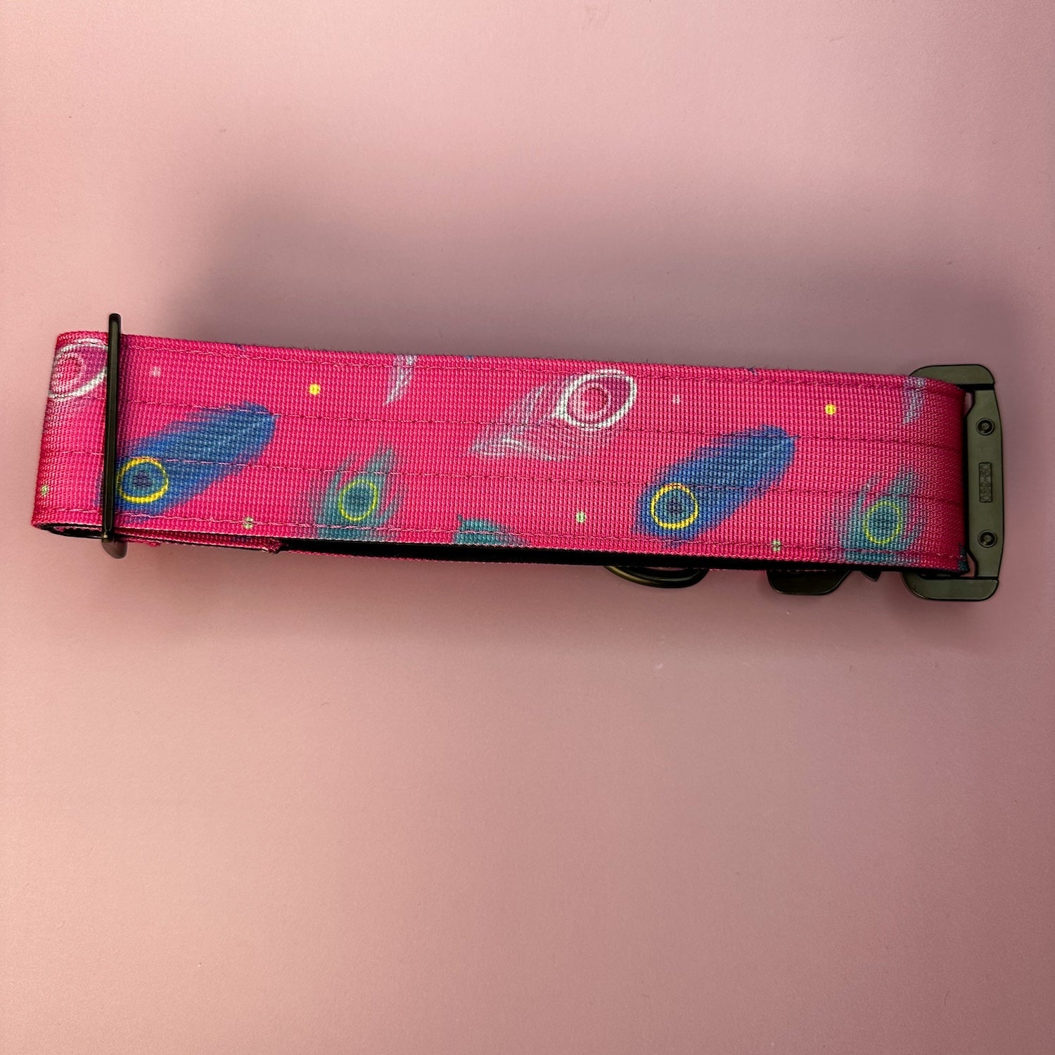 Peacock Power Tactical Dog Collar with Handle | Shop Brit | UK Pet Shop | Pet Collars & Harnesses