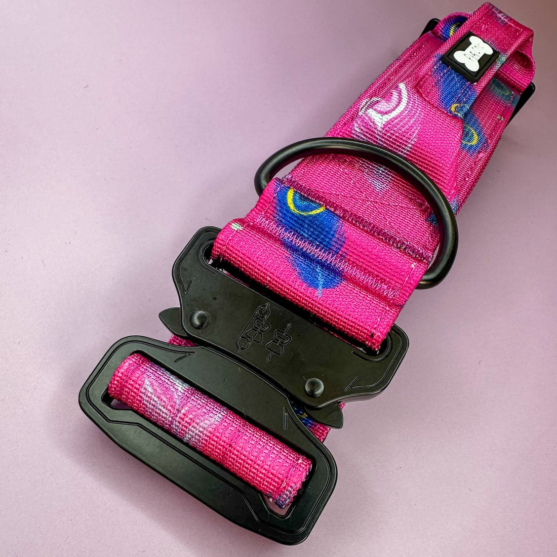 Peacock Power Tactical Dog Collar with Handle | Shop Brit | UK Pet Shop | Pet Collars & Harnesses
