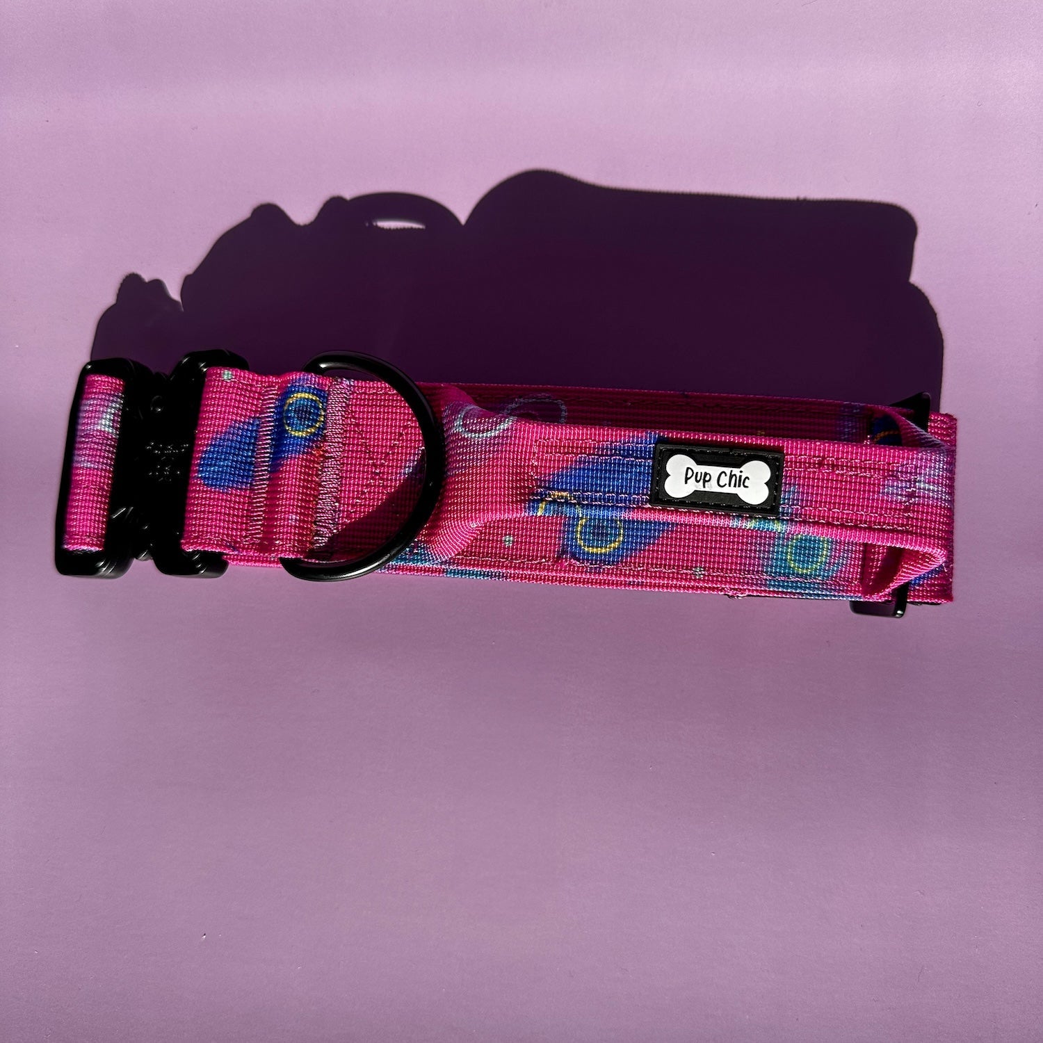 Peacock Power Tactical Dog Collar with Handle | Shop Brit | UK Pet Shop | Pet Collars & Harnesses