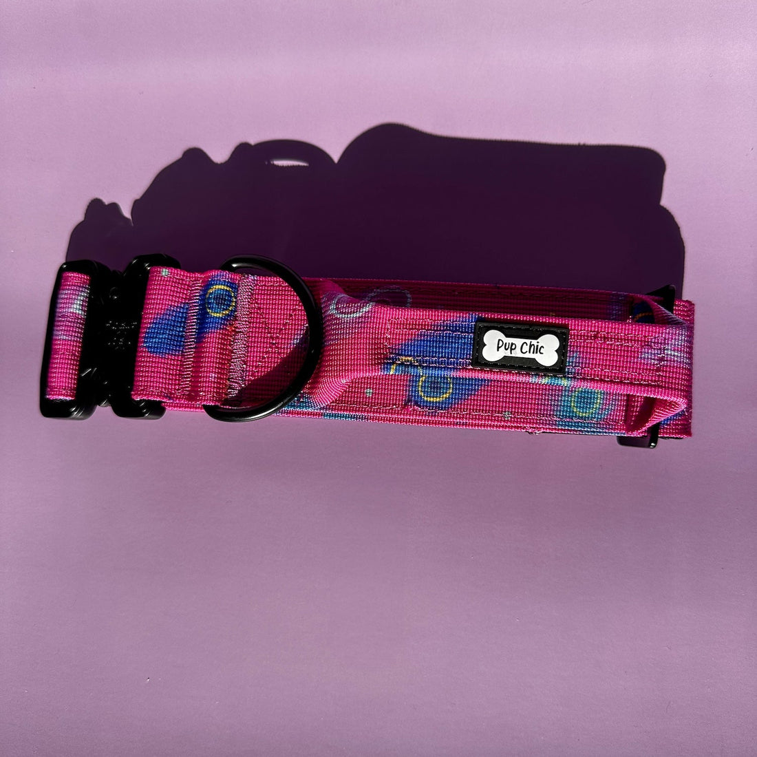 Peacock Power Tactical Dog Collar with Handle | Shop Brit | UK Pet Shop | Pet Collars & Harnesses