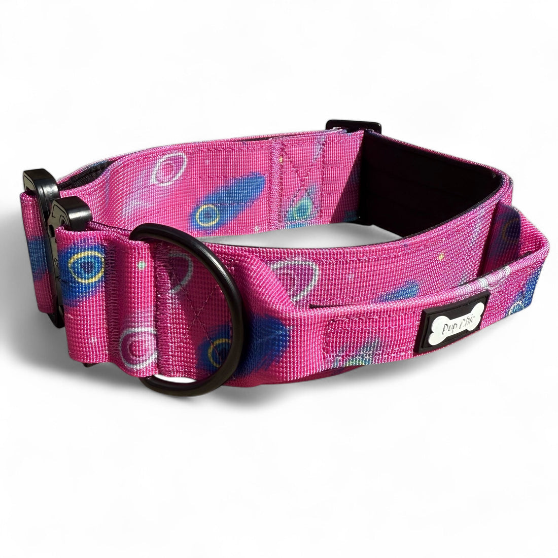 Peacock Power Tactical Dog Collar with Handle | Shop Brit | UK Pet Shop | Pet Collars & Harnesses