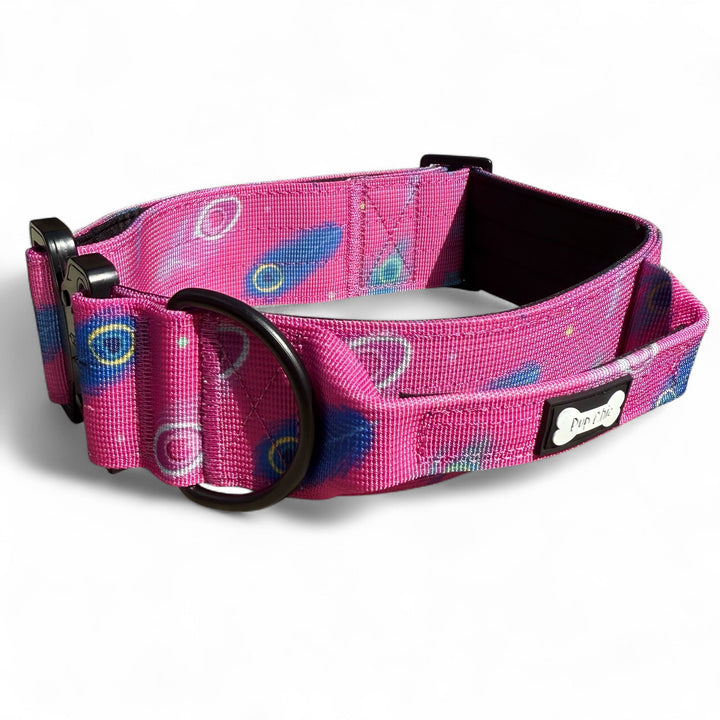 Peacock Power Tactical Dog Collar with Handle | Shop Brit | UK Pet Shop | Pet Collars & Harnesses