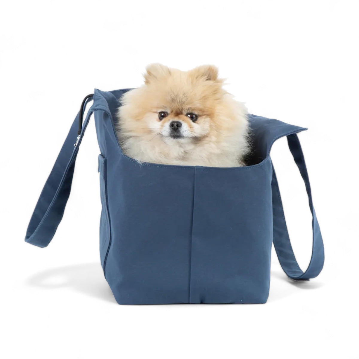 Soho Poms Navy Waxed Cotton Rainy Poms Dog Carrier | Shop Brit | UK Pet Shop | Dog Carriers