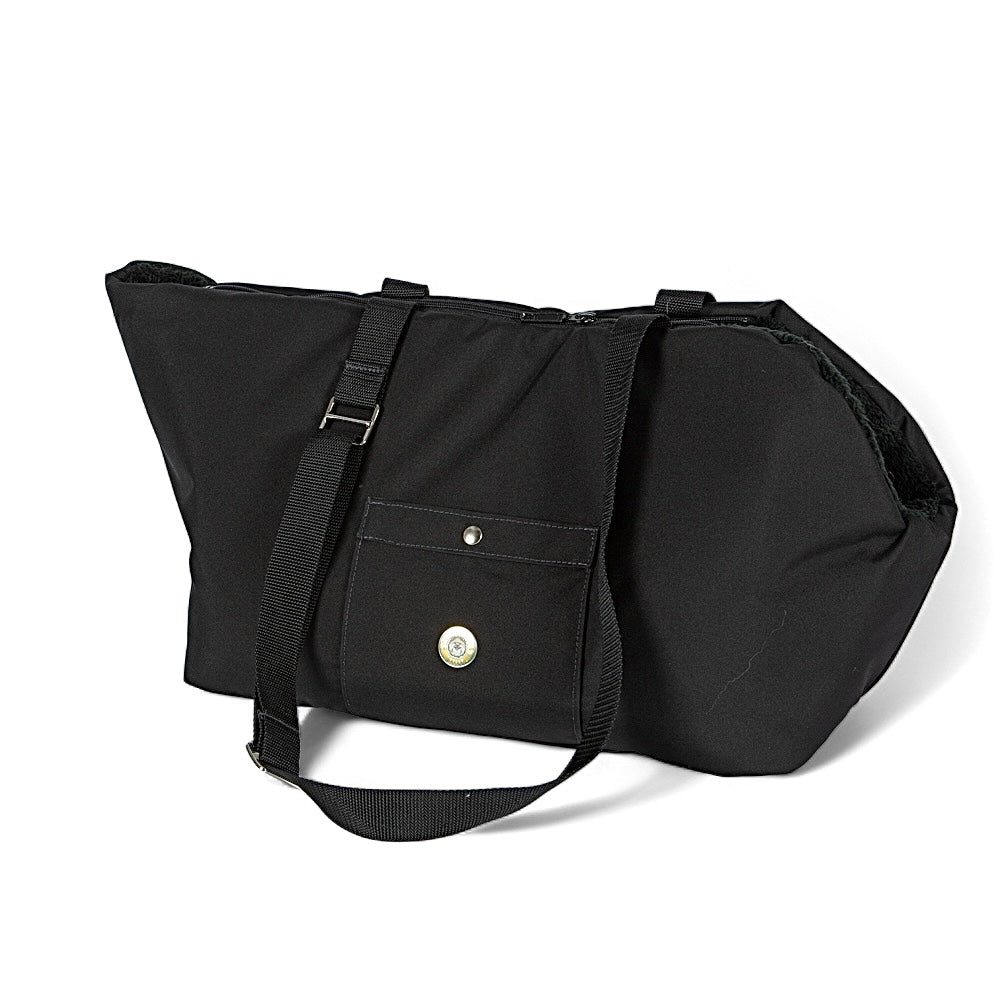 Soho Poms Black Luxury Rainy Bear Dog Carrier with Zipper | Shop Brit | UK Pet Shop | Dog Carriers