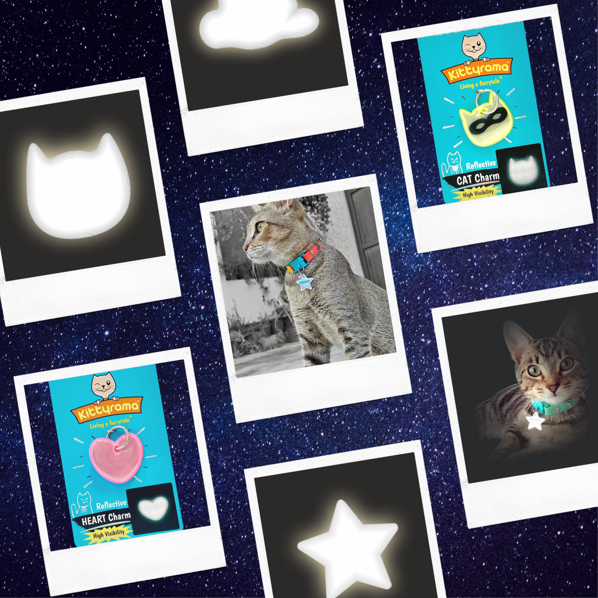 KITTYRAMA STAR CAT CHARM – Reflective, Safe, High Visibility | Shop Brit | UK Pet Shop | Cat Supplies