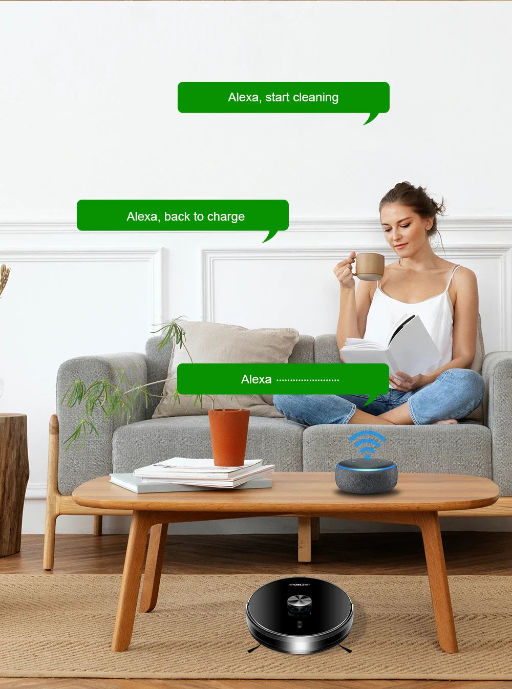 Liectroux / LILIN X6 LDS Robot Vacuum Cleaner,Laser Lidar Navigation,Wet Dry Mopping,6500Pa Suction,Multi-Floor Map,Carpet Boost