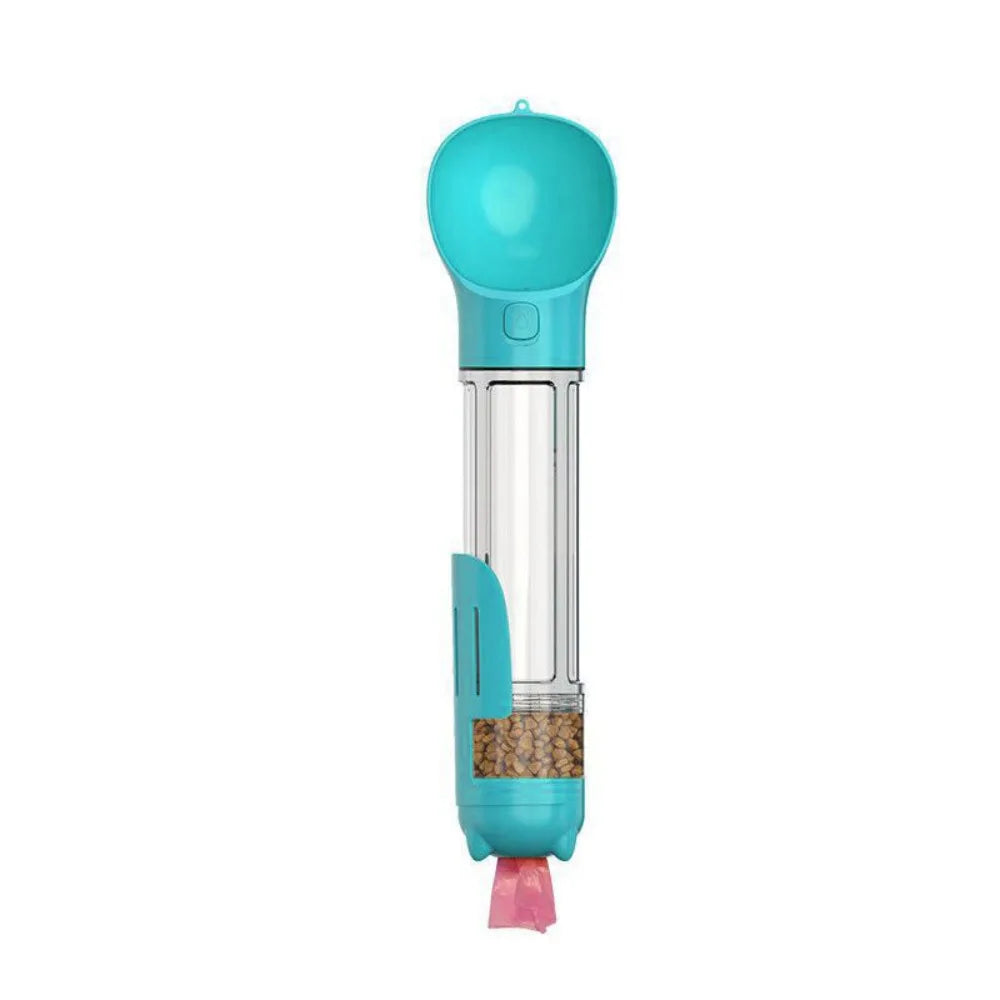 300/500ml Pet Water Food Dispenser with Trash Bag Box and Shovel 3 in 1 Pet Dog Water Bottle Leak Proof Dog Food Feeder Cat