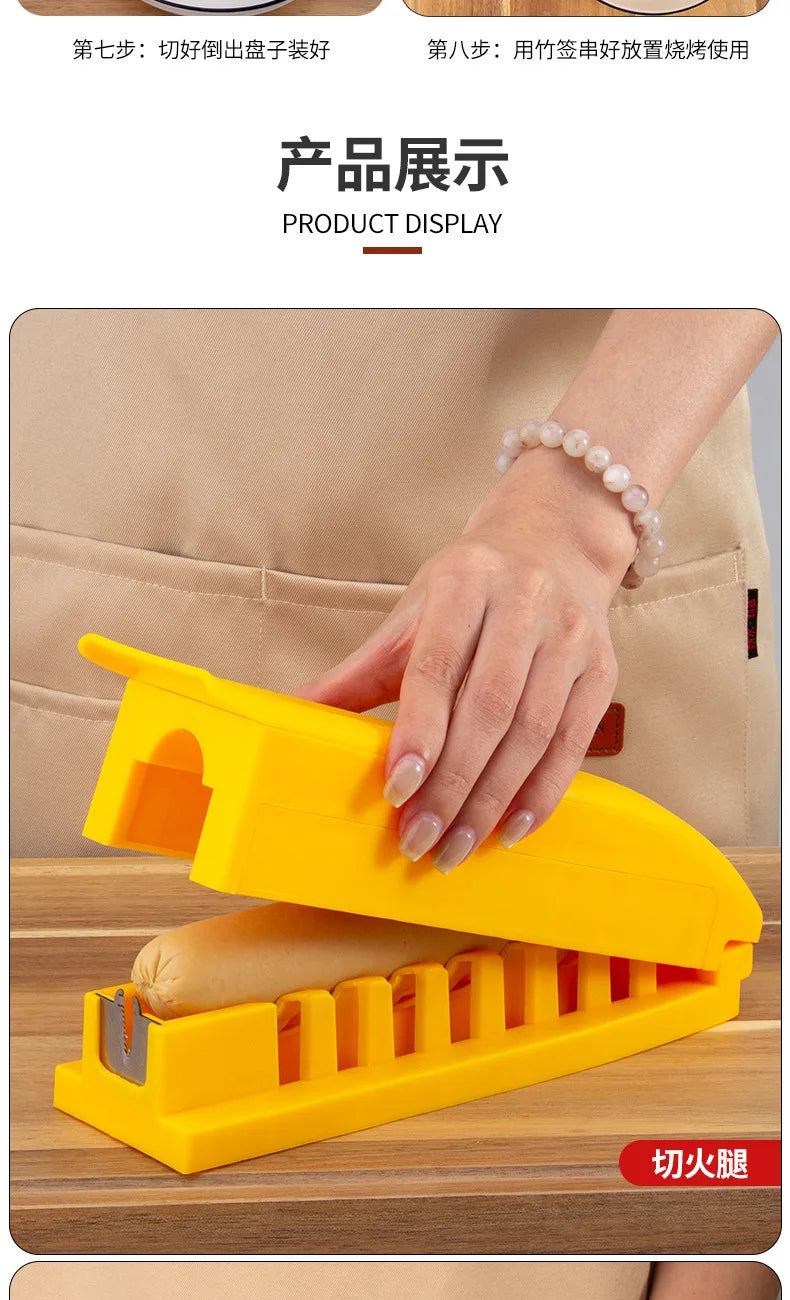 Starchy Ham Sausage Cutting Flower Skewer Hot Dog Knife Household Kitchen Gadgets Sausage Flower Cutter Roast Sausage Stall Tool