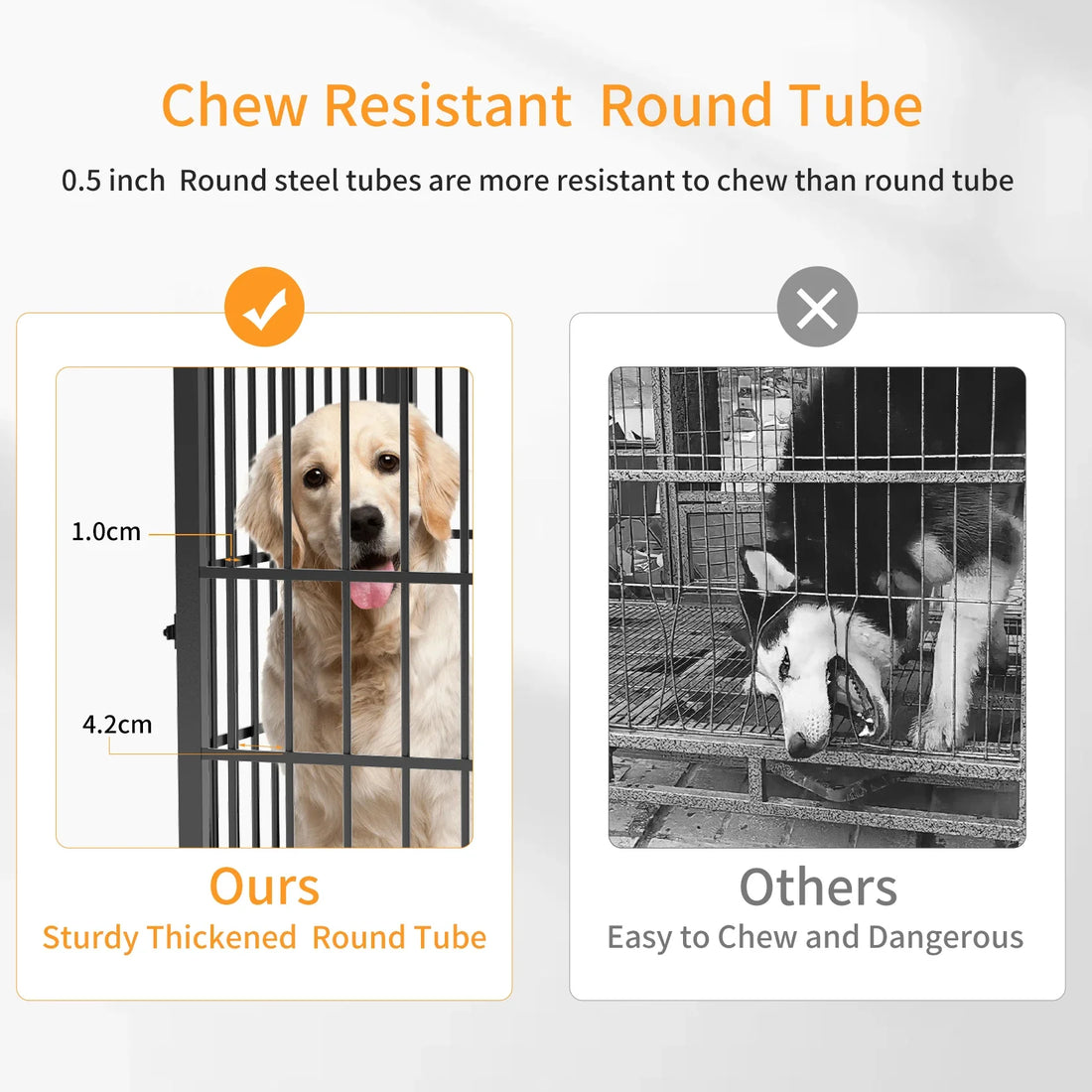 Furniture Style Dog Cage XXL Wooden Pet Kennel End Side Table with Tray and 3 Doors for Medium to Large Dogs