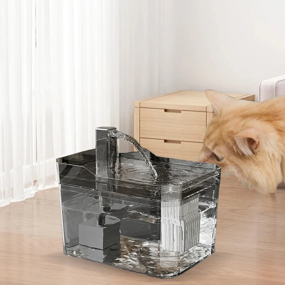 Cat Water Fountain with Quiet Pump Dog Water Filter Dispenser USB Anti-Dry Burning Pet Fountain Cat Fountain for Cats Indoor