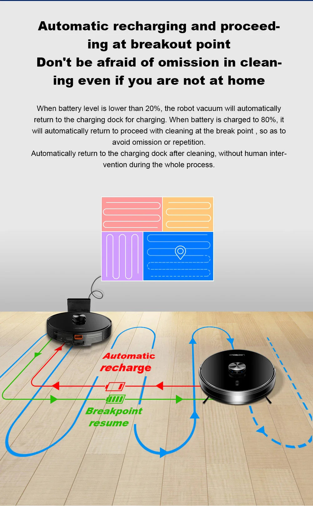 Liectroux / LILIN X6 LDS Robot Vacuum Cleaner,Laser Lidar Navigation,Wet Dry Mopping,6500Pa Suction,Multi-Floor Map,Carpet Boost