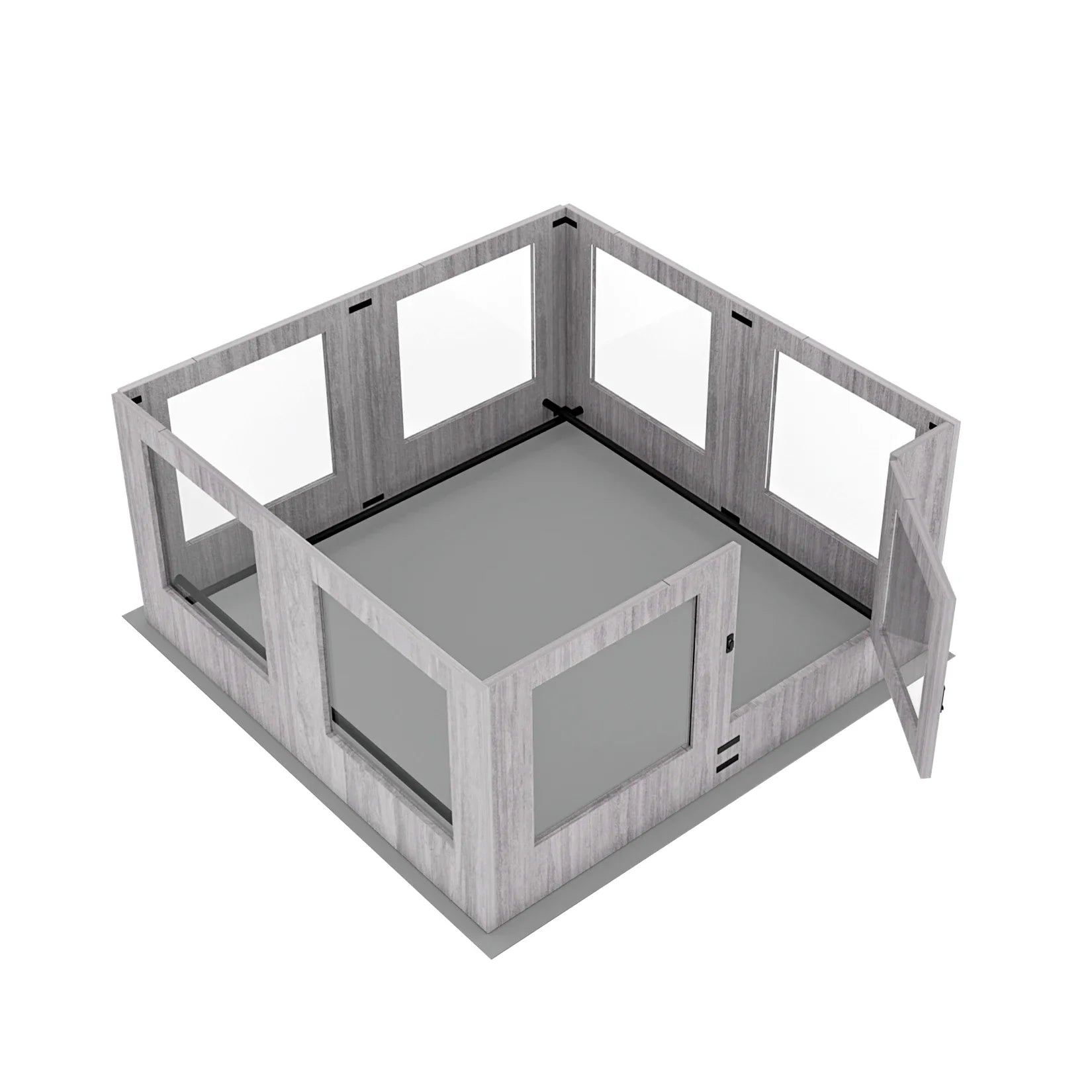 Tempered Glass Dog Puppies Playpen, Indoor Pet Whelping Pen Box Cage, Exercise Fence, with Waterproof Fertility Pad, 8 Panels