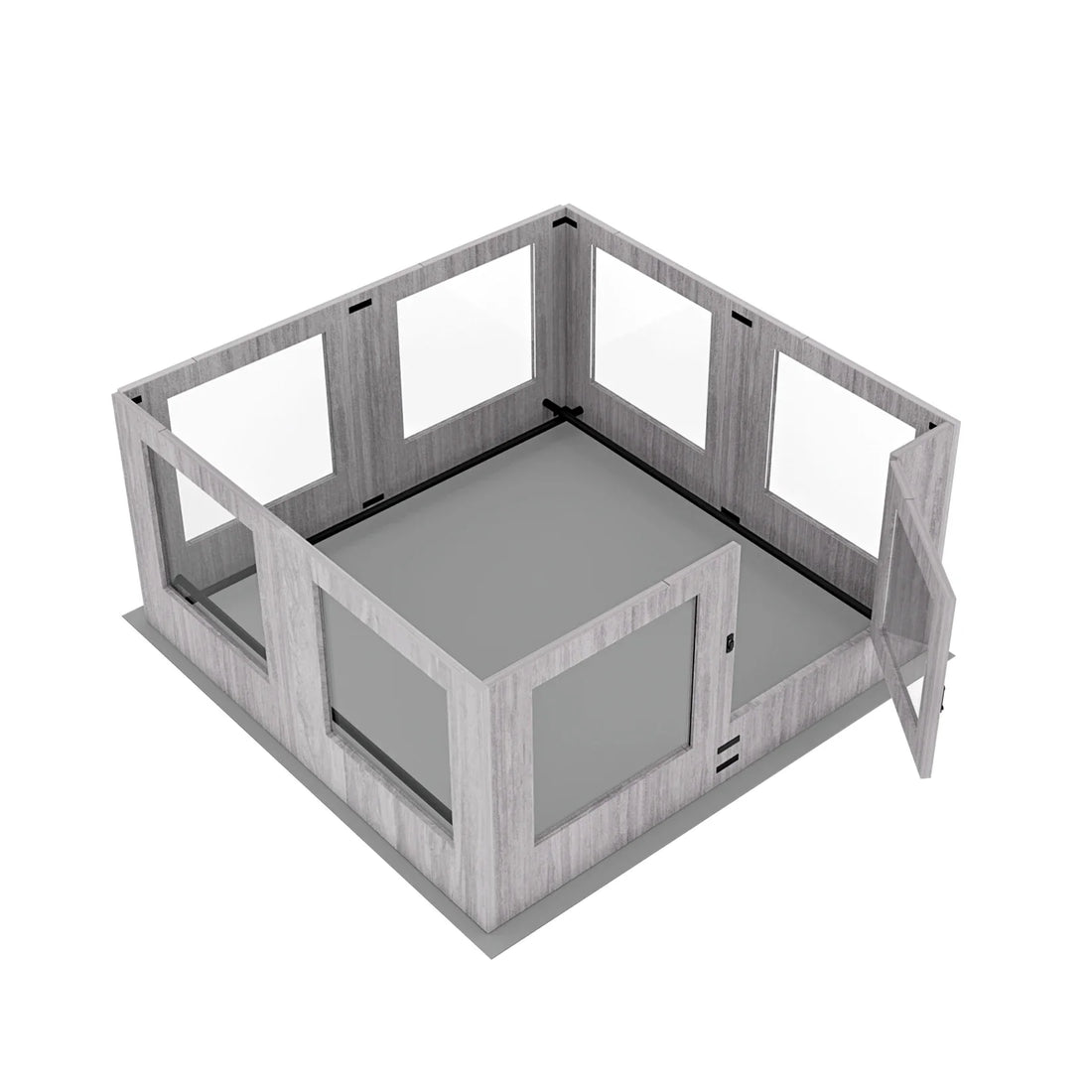 Tempered Glass Dog Puppies Playpen, Indoor Pet Whelping Pen Box Cage, Exercise Fence, with Waterproof Fertility Pad, 8 Panels