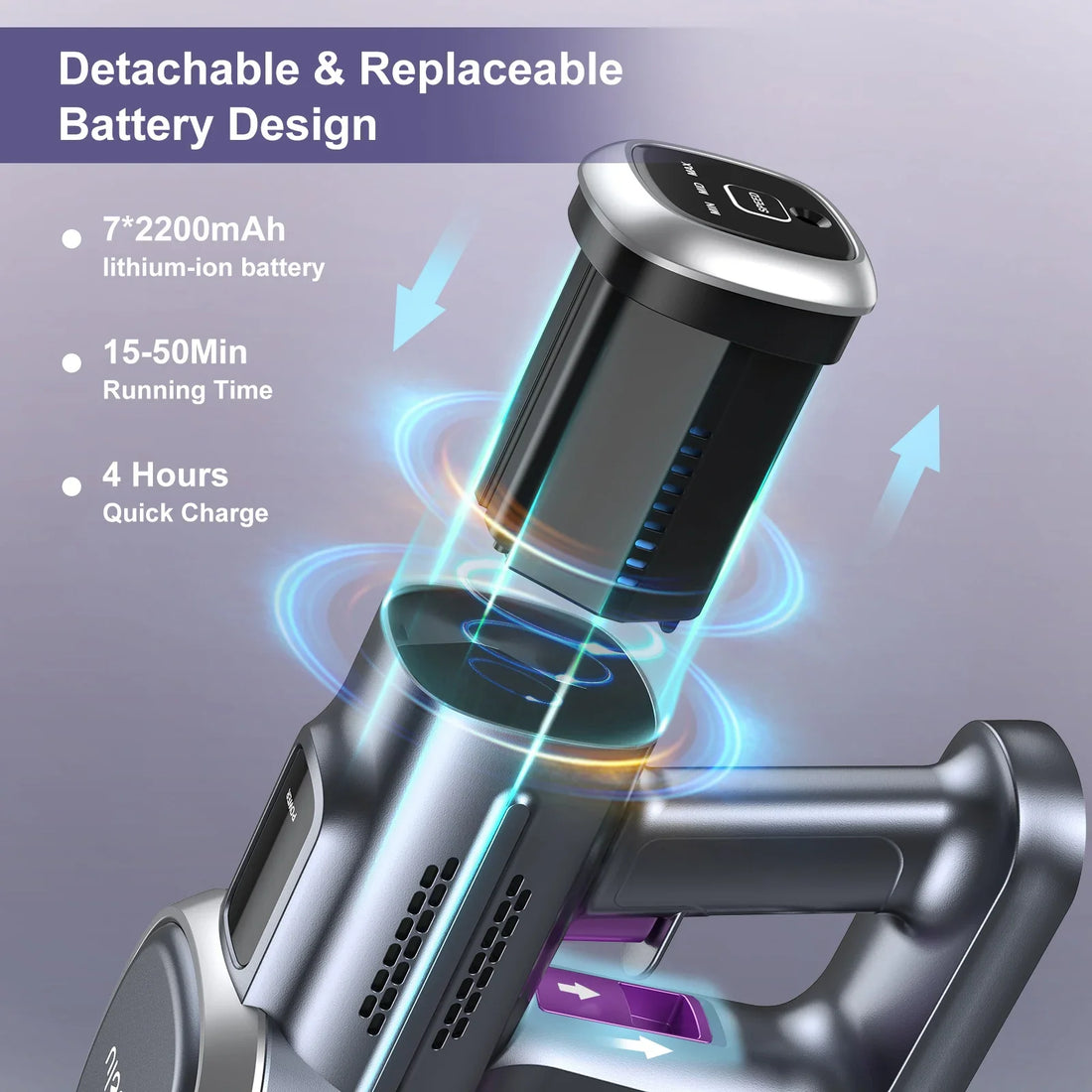 Lubluelu 202 Cordless Stick Vacuum Cleaner, Lightweight, 6-in-1, 25KPa Powerful No Cord, for Carpet, Floor, Pet Hair