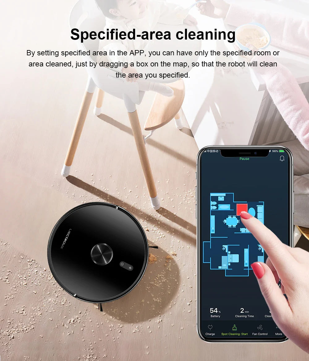 Liectroux / LILIN X6 LDS Robot Vacuum Cleaner,Laser Lidar Navigation,Wet Dry Mopping,6500Pa Suction,Multi-Floor Map,Carpet Boost