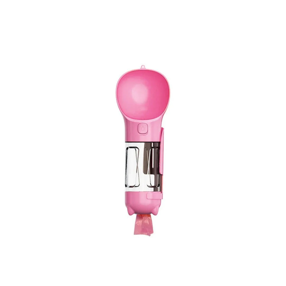 300/500ml Pet Water Food Dispenser with Trash Bag Box and Shovel 3 in 1 Pet Dog Water Bottle Leak Proof Dog Food Feeder Cat