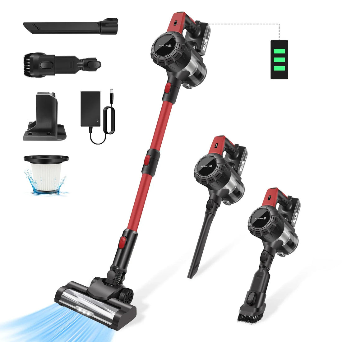 DayPlus Cordless Vacuum Cleaner,3800W 6 in 1,Lightweight Handheld Stick Vacuum,2 Speed 30KPa,for Home Floor Carpet Car Pet Hair | Shop Brit | UK Pet Shop | 