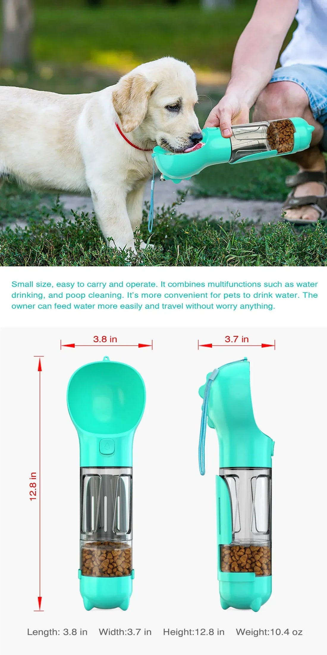 Portable Pet Dog Water Bottle For Small Large Dogs Travel Puppy Cat Drinking Bowl Outdoor Pet Water Dispenser Feeder wiht shovel