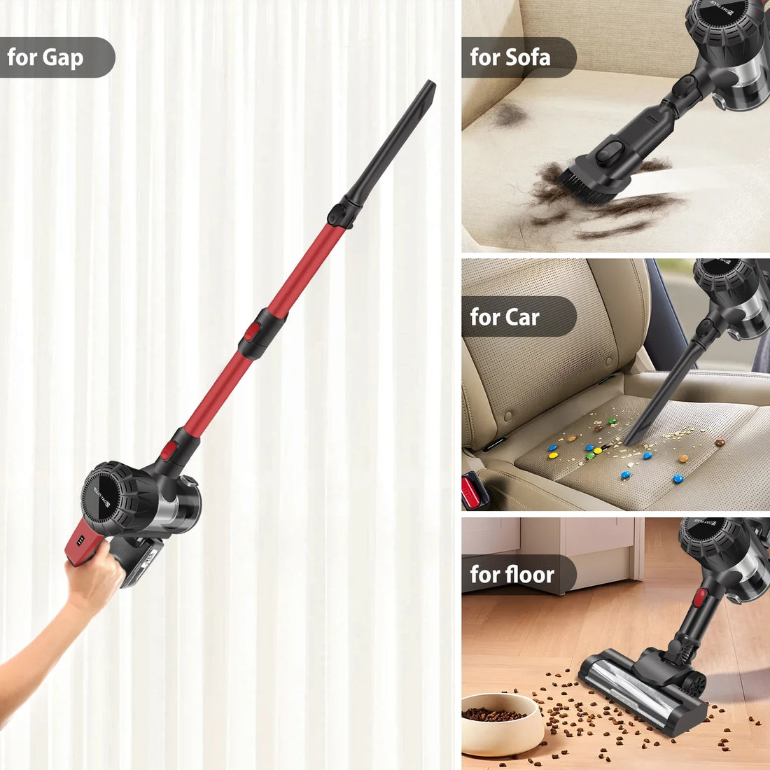 DayPlus Cordless Vacuum Cleaner,3800W 6 in 1,Lightweight Handheld Stick Vacuum,2 Speed 30KPa,for Home Floor Carpet Car Pet Hair | Shop Brit | UK Pet Shop | 