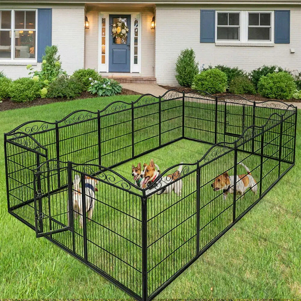 Heavy Duty Metal Dog Playpen, Foldable, 8 Panels, Pet, Animal, Kennel Pen, Fence with Gate for Indoor and Outdoor