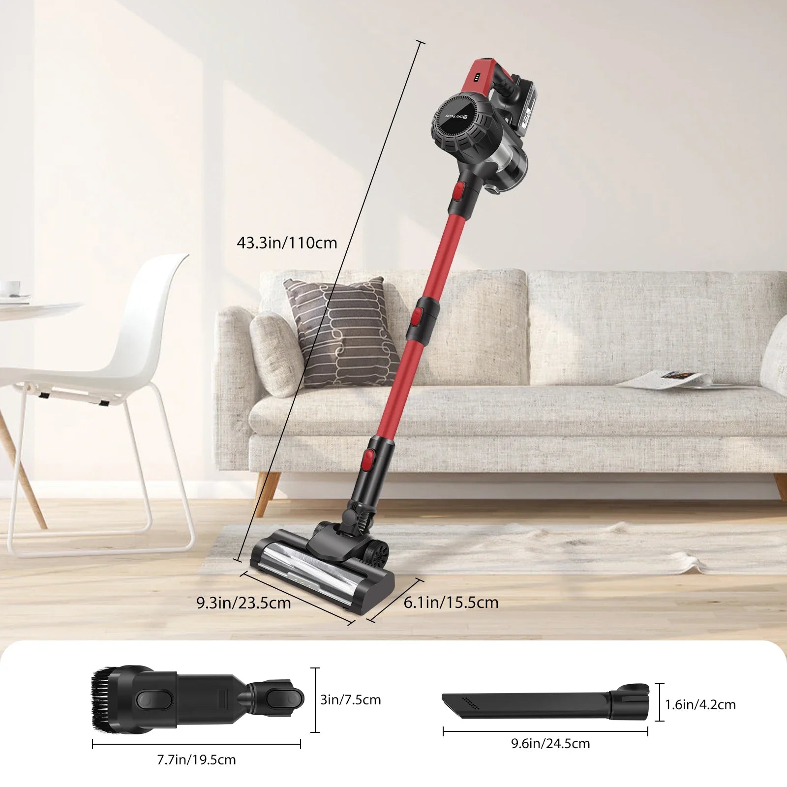 DayPlus Cordless Vacuum Cleaner,3800W 6 in 1,Lightweight Handheld Stick Vacuum,2 Speed 30KPa,for Home Floor Carpet Car Pet Hair | Shop Brit | UK Pet Shop | 