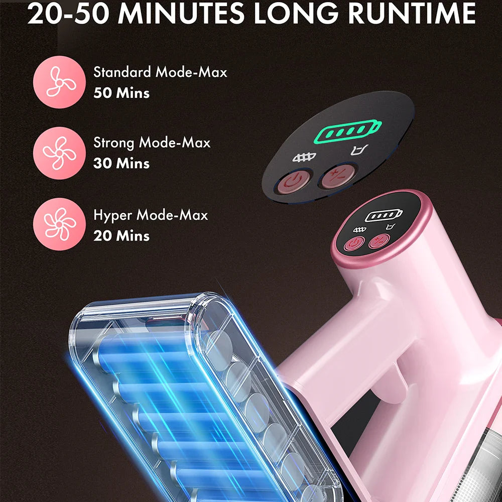 Homeika Cordless Vacuum Cleaner,28KPA 55mins Powerful Suction 8-in-1 LED Display,One-Click Dust Emptying for Pet Hair/Allergies