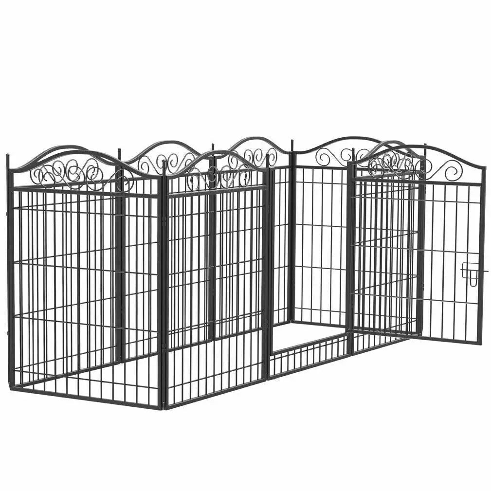 Heavy Duty Metal Dog Playpen, Foldable, 8 Panels, Pet, Animal, Kennel Pen, Fence with Gate for Indoor and Outdoor