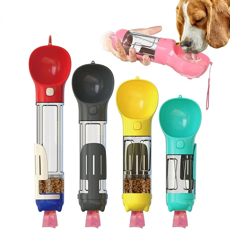 Portable 3 In 1 Dog and Cat Drinking Feeder Bowl Accessories, Dog Water Bottle