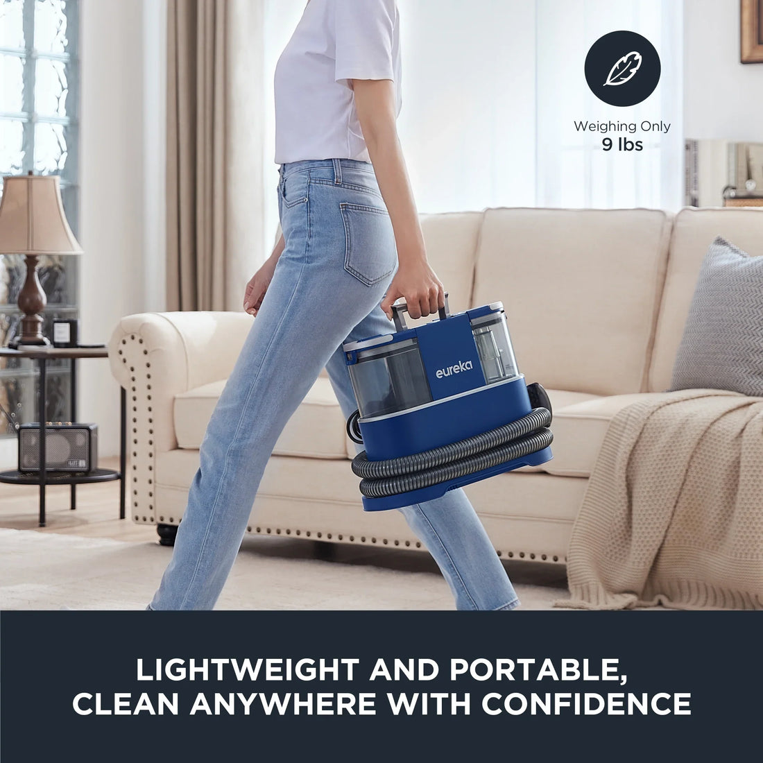 EUREKA Portable Carpet and Upholstery Cleaner, Spot Cleaner for Pets, Stain Remover for Carpet, Area Rugs, Upholstery