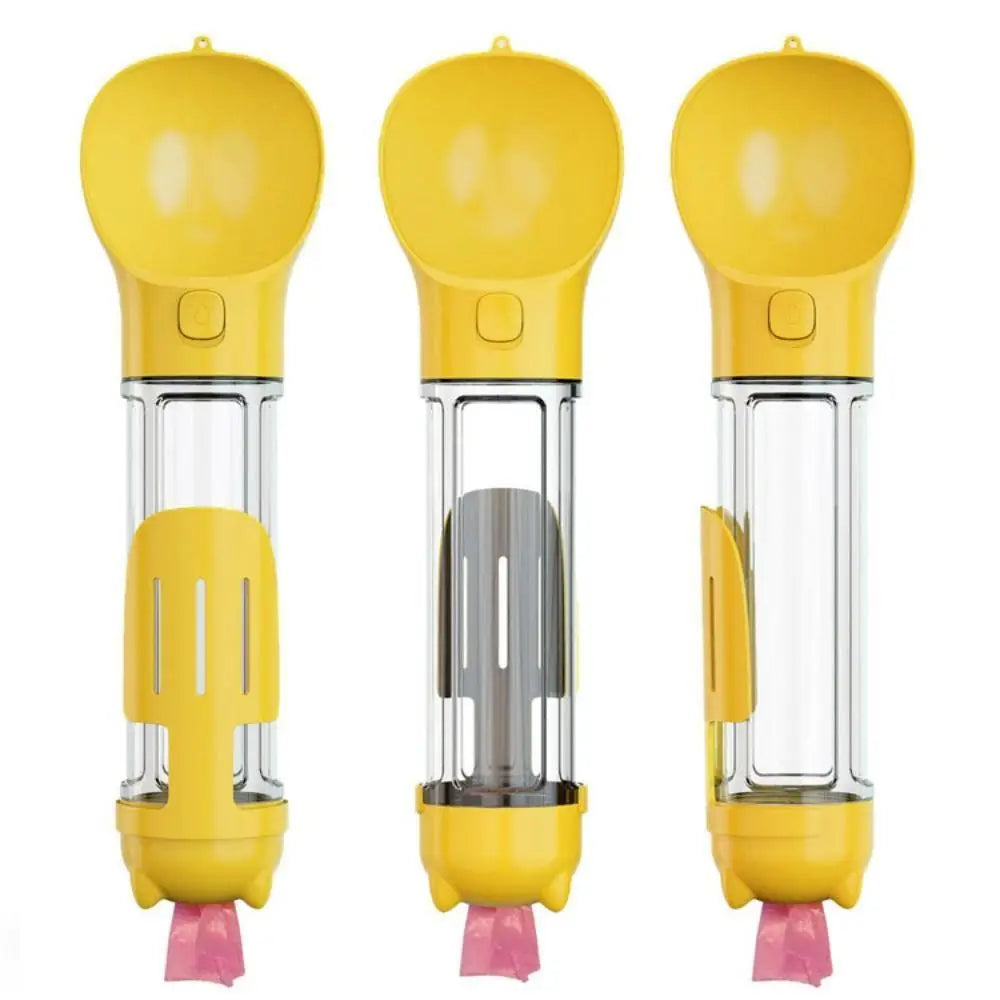 300/500ml Pet Water Food Dispenser with Trash Bag Box and Shovel 3 in 1 Pet Dog Water Bottle Leak Proof Dog Food Feeder Cat