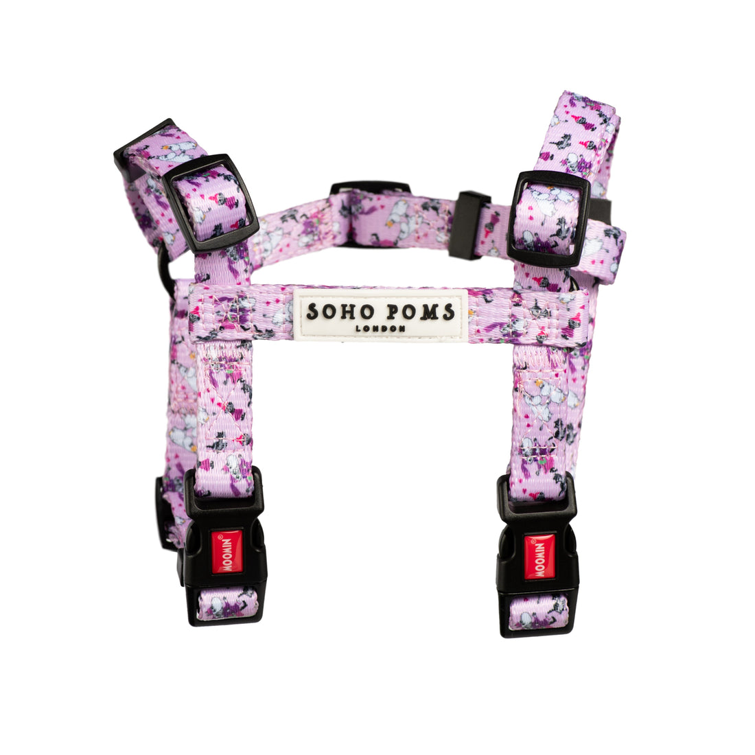 Moomins Pink Champagne Dogs H-Harness by Soho Poms | Shop Brit | UK Pet Shop | Dog Harnesses